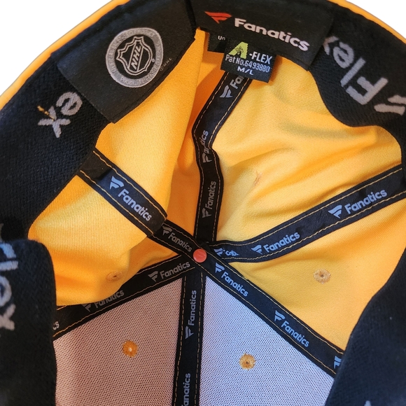 SMASHVILLE Fanatics Nashville NHL Yellow/Blue Hat Cap Flex M/L - Picture 5 of 5